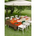 thumbnail image 4 of Outdoor Tablecloth with Umbrella Hole for Patio/Picnic/Party/Camping, Brown Gourd Waterproof Table Cloth Rectangle Table Cover Washable, Floral Modern Art Red Beige (54"x 80"), 4 of 9