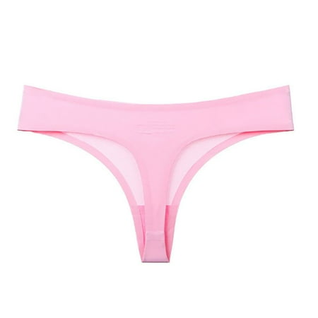 

Funcee Sexy Women Solid Seamless Low Waist Thongs Briefs