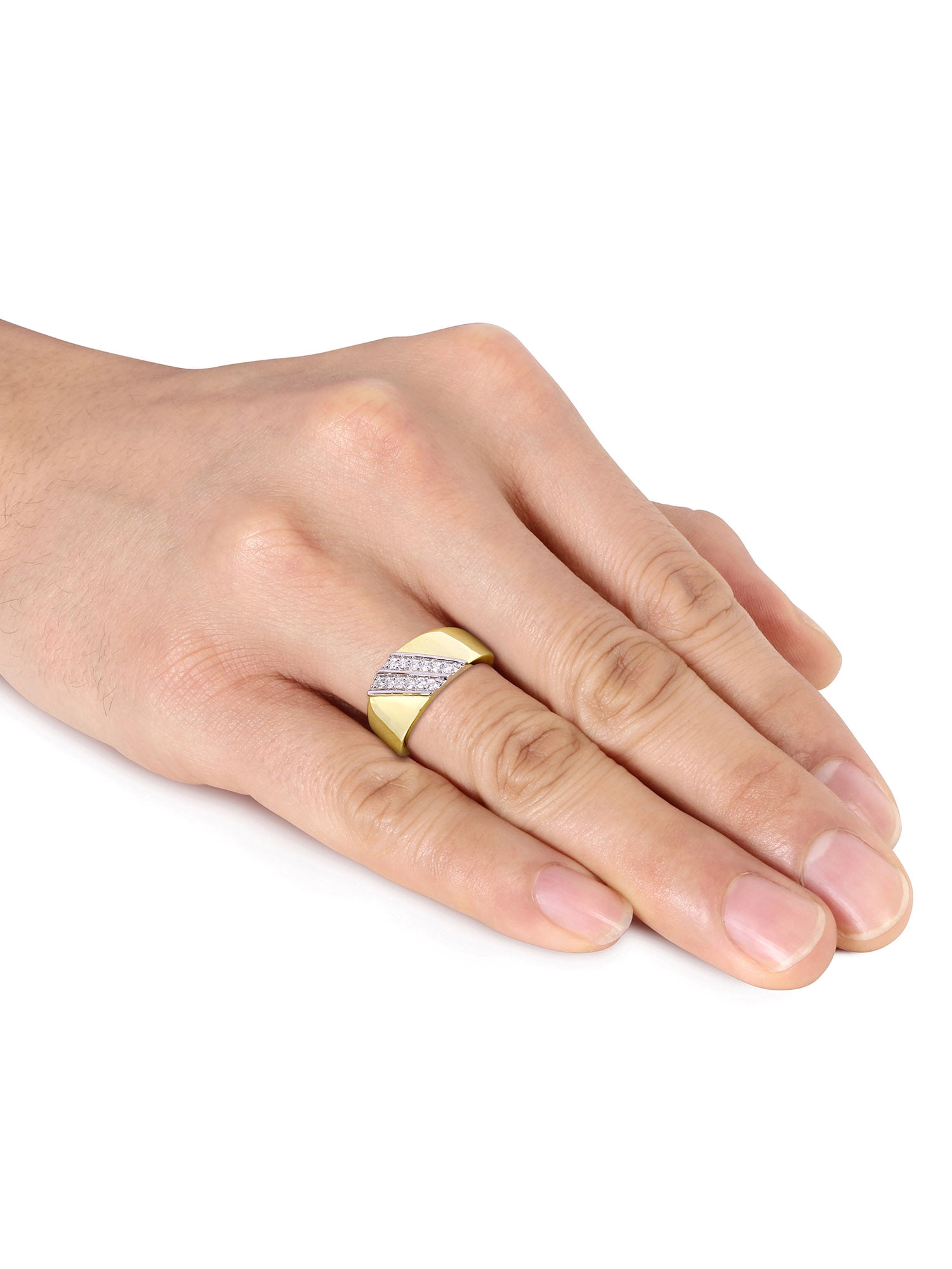 Everly Men's Diamond Sterling Silver Wedding Ring