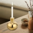 thumbnail image 5 of Viveous Orb Candle Holders Pillar Candle Holders Table Centerpieces For Dining Or Living Room Spa Bathroom Kitchen Counter Mantle Or Coffee Table Decor Golden, 5 of 10