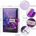 thumbnail image 2 of Starry Lock Leather Diary Combination Lock Journal Personal Constellation Secret Writing Journal Notebook Daily Planner Hardcover Agenda Gifts for kid, 2 of 4
