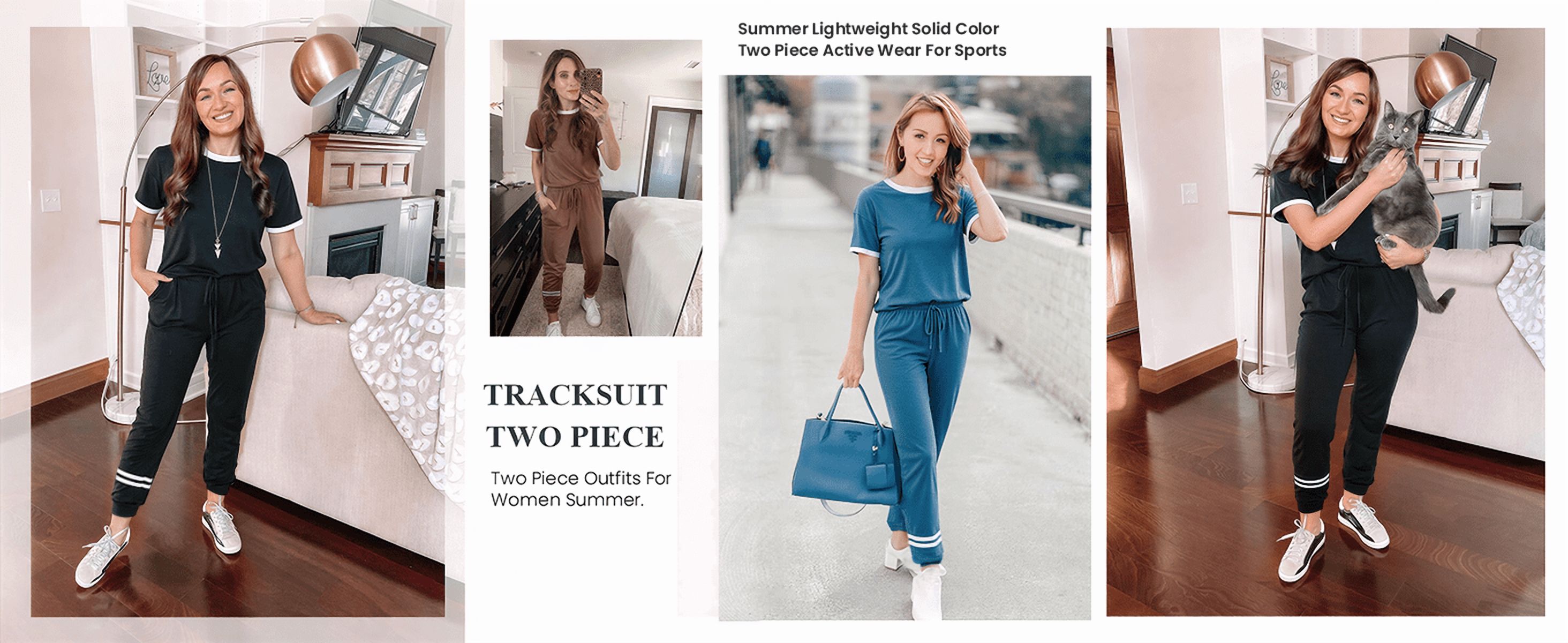 Moshu Women's Color Block Two-Piece Tracksuit Set photo 8
