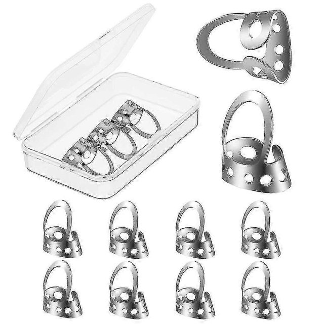 Stainless Guitar Finger Picks Adjustable Finger Thumb Picks For Guitar Banjo 8pc - Jxlgv