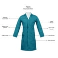 thumbnail image 4 of Panda Uniform by HeedFit Unisex 40" Medical Lab Coat – XL Teal, 4 of 4
