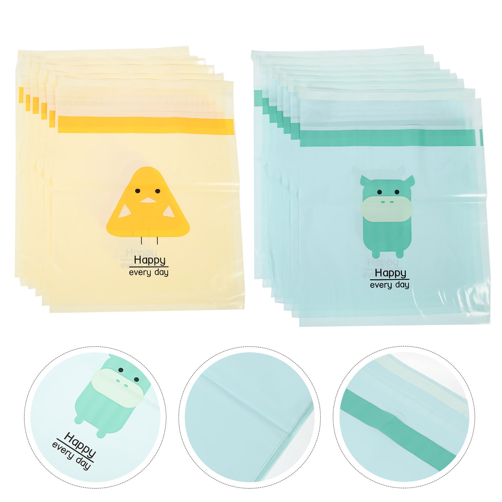 UPOUART Self-Adhesive Car Trash Bags 30pcs Waterproof Garbage Bags For Car Kitchen Office