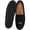 Black, variant on Ecetana Women's Suede Loafers Slip-On Flat Shoes Round Toe Casual Shoes for Daily Office Walking