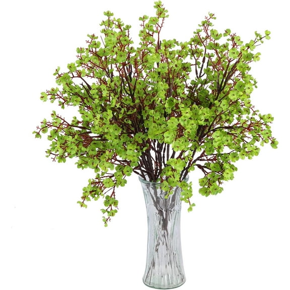 Babys Breath Green Flowers Artificial Gypsophila Flowers St. Patrick's Day Fake Silk Flowers for Home Decor Spring Floral Arrangement Table Centerpieces