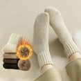 thumbnail image 4 of Kesuv Fall Socks, Kesuv 5 Pairs Women's Solid Mid-calf Socks, Nyzfexk Sock, for Fall Winter, Womens Thick Thermal Crew Sock Comfortable, 4 of 6
