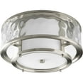 thumbnail image 1 of Progress Canada Bay Court 2-Light Flush Mount Ceiling Fixture, Brushed Nickel, 1 of 3