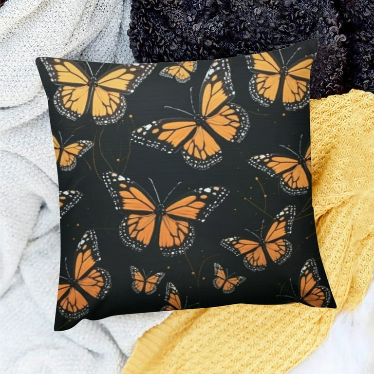 Shiartex Vintage Monarch Butterflies Throw Pillow Covers