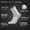 thumbnail image 5 of Busy Socks Men's Best Wool Hiking Athletic Socks,Large,4 Pack,Multicolor, 5 of 8