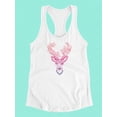 thumbnail image 3 of Bohemian Deer Head With Flowers Tank Women -Image by Shutterstock, Female Medium, 3 of 4