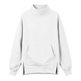thumbnail image 3 of Weikingp Mockneck Sweatshirt Fashion Clothing Winter Clothes Fall Sweatshirts for Women Plain Mock Neck Sweatshirt Plus Size Mock Neck Sweatshirt Blank Mock Neck Sweatshirt Oversized Hoodie White L, 3 of 4