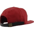 thumbnail image 6 of Burgundy Classic Cotton Flat Brim Unconstructed Baseball Cap Adjustable Strapback Style, 6 of 6