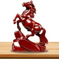 thumbnail image 4 of 2026 Red Wooden Horse Figurine Statue Decor | Chinese New Year Animal Sculpture Desk Ornament for Wealth, Good Luck & Feng Shui | Festive Home & Office Decoration Gift Idea, 4 of 9
