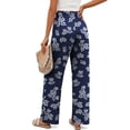 thumbnail image 4 of Fantaslook Womens Pants Casual Boho Palazzo Pants Wide Leg Lounge Pants Trousers with Pocket, 4 of 9