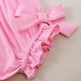 thumbnail image 5 of Zanarzt Baby Girl Clothes Newborn Spring Toddler Baby Girl Summer Clothes Daddys Girl Plaid T Shirt Top Shorts Set Outfit Pink,12-18 Months, 5 of 8