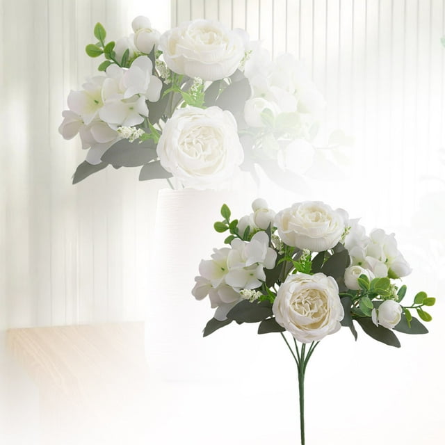 Realistic Faux Flower Bouquet, Lifesize, Durable Low-Maintenance, Customizable, Versatile For Home/Wedding/Parties, Ideal Gift