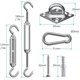 thumbnail image 3 of Kit de fijación para toldos - Toldo de vela de sombra de acero inoxidable 304, Kit de fijación para toldos de vela de sombra para triángulo, cuadrado, rectángulo, resistente y, 3 of 5