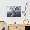 thumbnail image 6 of Kdxio Mountain White Dragon Pattern Canvas Wall Art for Living Room Wall Decor for Bedroom Bathroom Modern Framed Canvas Art Prints Ready to Hang,Horizontal, 6 of 6