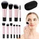 thumbnail image 1 of GOOHOCHY 10 mini brochas de maquillaje, brochas de maquillaje pequeñas, brochas de maquillaje de viaje, brochas de maquillaje completas, artículos esenciales de viaje, 1 of 7