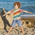 thumbnail image 3 of FORMRS Boys Rash Guard Short Sleeves Swim Shirt Quick Dry UPF 50+ Sun Protection, Sizes 3-12T, Colorful Plane, 3 of 6