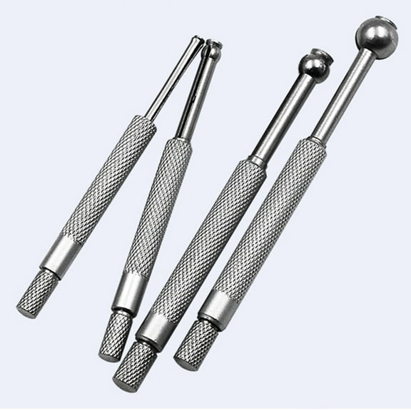 WHAMVOX  4 Pcs Bore Micrometer Small Hole Gauge Micrometers Diameter Telescoping Silver