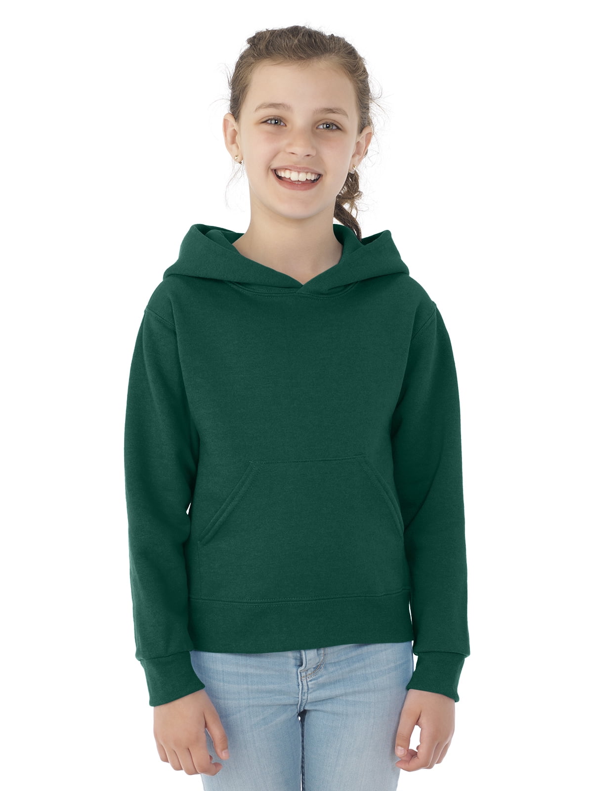 Jerzees Youth NuBlend Pull Over Hooded Sweatshirt, M, J Navy