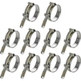 thumbnail image 1 of WYSIWYKA 2 Pack T-Bolt Hose Clamps, Stainless Steel Hose Clamp with Reinforcement Spring for Pipe, Turbo Intake Intercooler Clamp Working Range 4"-4.3_Gift Of G, 1 of 4
