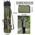 thumbnail image 3 of czcpp-Fishing Rod Case Portable Fishing Pole Bag Waterproof Fishing Rod Reel Tackle Storage Bag Multifunctional Fishing Gear Organizer Travel Carry Case Fishing Bag Gift (Green), 3 of 4