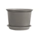 thumbnail image 1 of Maceta de plástico grueso con bandeja para interiores y exteriores. Duradera, resistente a la intemperie, con orificios de drenaje. Contenedor decorativo moderno para jardín, patio y sala de estar., 1 of 6