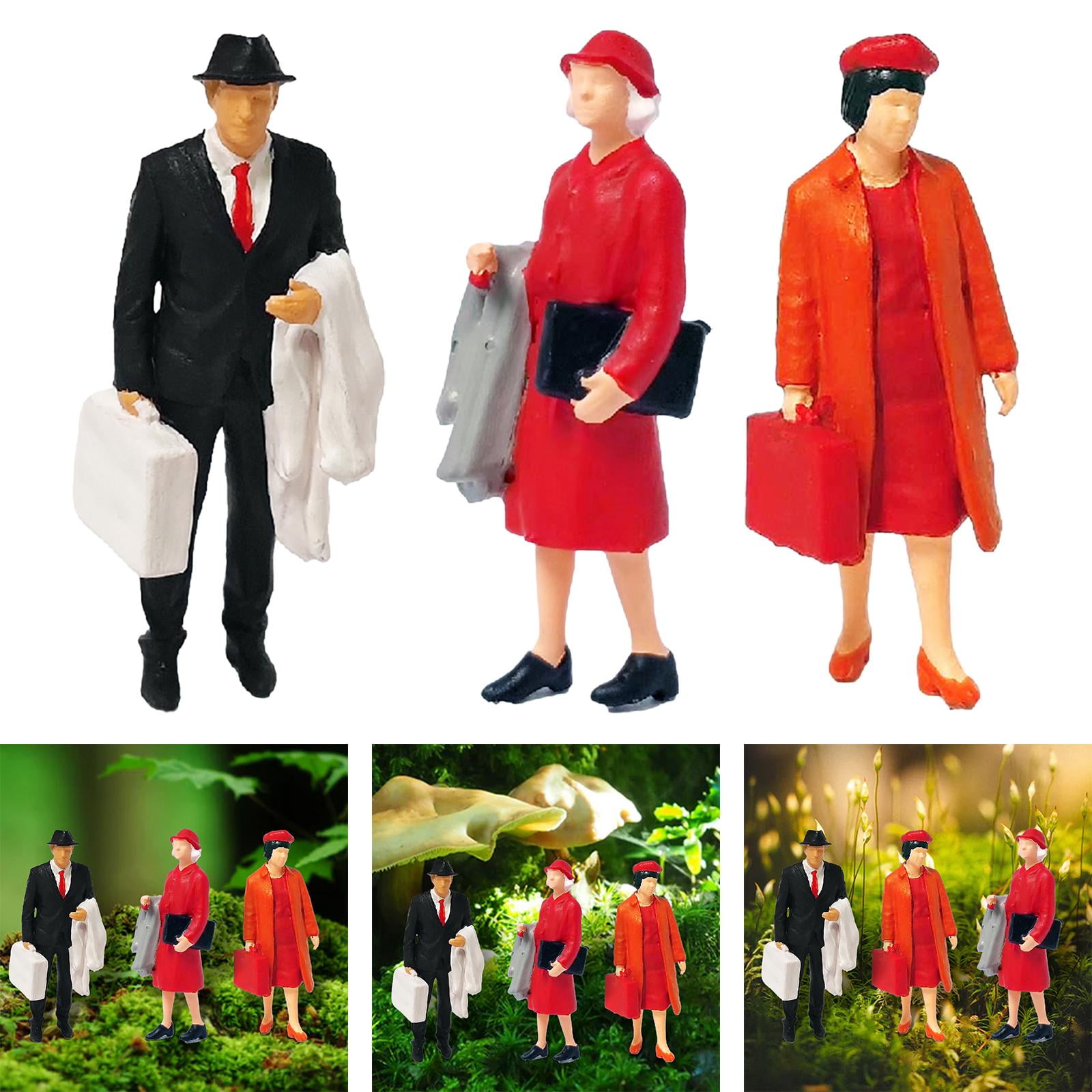 Resin 1/64 People Figures Tiny People for Diorama Miniature Scenes Layout
