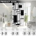 thumbnail image 2 of Black and White Shower Curtain Geometric Shower Curtains for Mens Bathroom Decor Black White and Grey Bath Curtain Set, Waterproof Cloth Fabric with Hooks 36x72 inch, 2 of 6