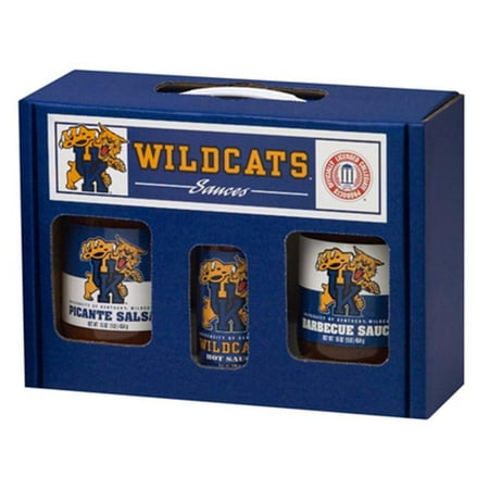 Kentucky Wildcats NCAA Tailgate Kit (5oz Hot Sauce, 16oz BBQ Sauce, 16oz Picante Salsa)