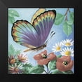 thumbnail image 2 of Loreth, Lanie 12x12 Black Modern Framed Museum Art Print Titled - Butterfly Flowers I, 2 of 5