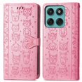 thumbnail image 1 of Funda Cartera FOXDOCK para Motorola Edge 60 Fusion , Flip PU con Relieve de Gatos y Perros, Tarjetero y Soporte, 1 of 6