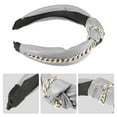 thumbnail image 4 of Unique Bargains 1 Pcs Women Knotted Headbands Fashion Vintage Knotted PU Leather Hair Hoop Hair Accessories Silver Tone, 4 of 7