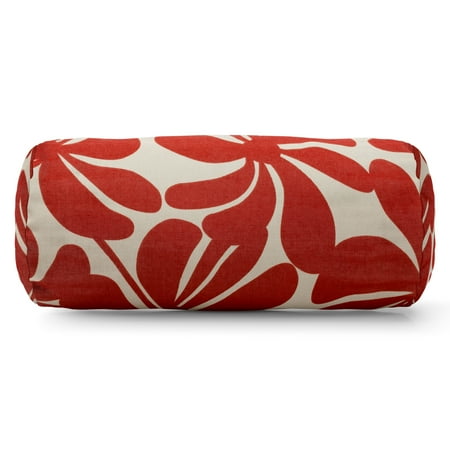 Futon Bolster Pillow - Majestic Home Goods Indoor Outdoor Red Plantation Round Bolster Decorative Throw Pillow 18.5 in L x 8 in W x 8 in H