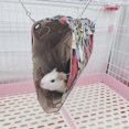 thumbnail image 4 of Pet Hanging Tunnel Cool Mat For Small Animals Cool Rainforest Pattern Sugar Glider Hammock Cage Accessories, 4 of 9