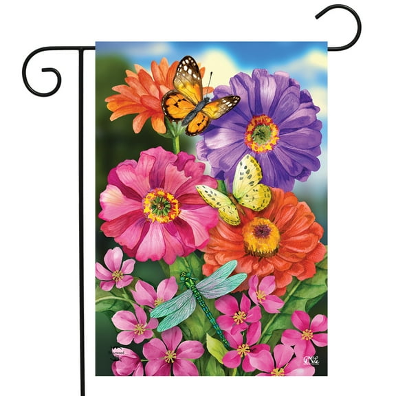 Briarwood Lane Zinnias In Bloom Spring Garden Flag