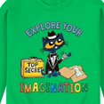 thumbnail image 3 of Pete The Cat - Top Secret Explore Your Imagination - Men's Crew Neck Fleece Pullover, 3 of 7