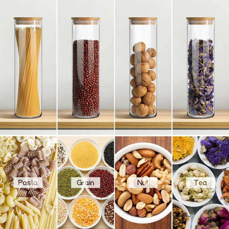  ComSaf Airtight Glass Food Storage Jars Set of 3