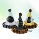 thumbnail image 2 of KAKOWELY gorros puntiagudos con pompones para cumpleaños, decoración para fiestas (dorado, plateado y negro), 2 of 5