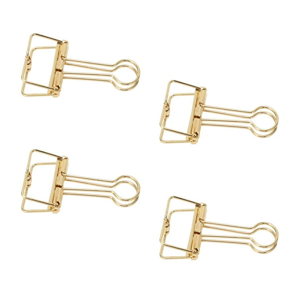 Pinces à Reliure, Pinces à Papier 32mm Force de Serrage Forte 50 Pcs pour Billets Or, Bronze Violet, Bronze