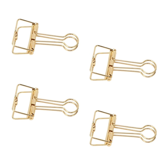Binder Clips, Paper Clamps 32mm Strong Clamping Force 50Pcs For Tickets Gold,Purple Bronze,Bronze