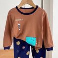thumbnail image 5 of TOWED22 Toddler Girls Boys Pajamas Funny Graphic Cotton Pjs Jammies Fall Winter Long Sleeve Sleepwear Sets 6-24 Months 2t 3t 4t 5t 6t 7t 8t 9t Children(Brown,2-3 Y), 5 of 5