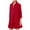 Red, variant on Diufon Summer Casual Dresses for Women Solid Color Midi Dress 3/4 Sleeve Button Down Lapel Dress