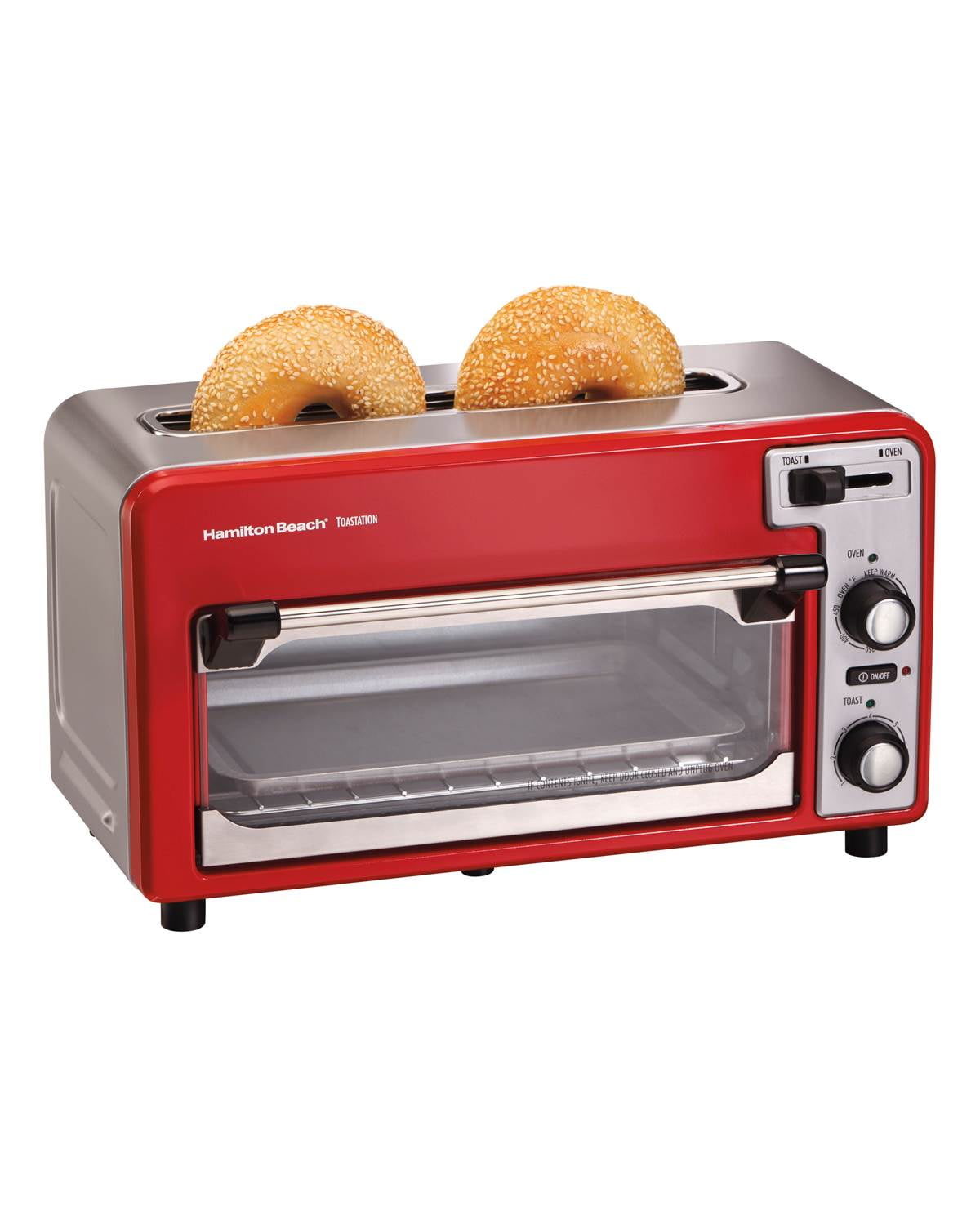 Hamilton Beach 22722 Toastation Toaster Oven w Wide 2 Slice Toaster 