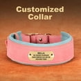 thumbnail image 2 of Pet Artist Wide PU Leather Personalized Dog Collar Soft Padded for Medium Large Dogs Custom Nameplate Engraved M-XL, 2 of 9