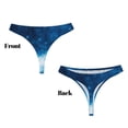 thumbnail image 3 of Balery Blue Glitter Sparkles Tangas de Algodón para Mujer con Estampado – Ropa Interior Sexy, Transpirable, G-string-Small, 3 of 6